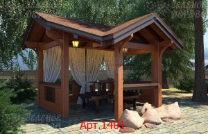 Дачная мангальная беседка